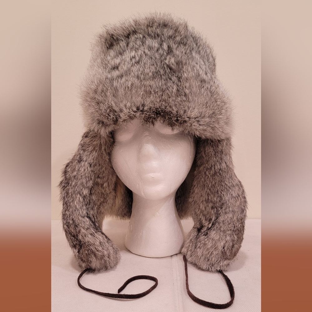 NEW - MAD BOMBER VINTAGE 100% RABBIT FUR TROOPER TRAPER HAT
